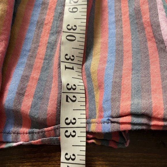 Madewell Scoopneck Tank Dress in Rainbow Stripe 100% Cotton A-Line Size S - Picture 11 of 12
